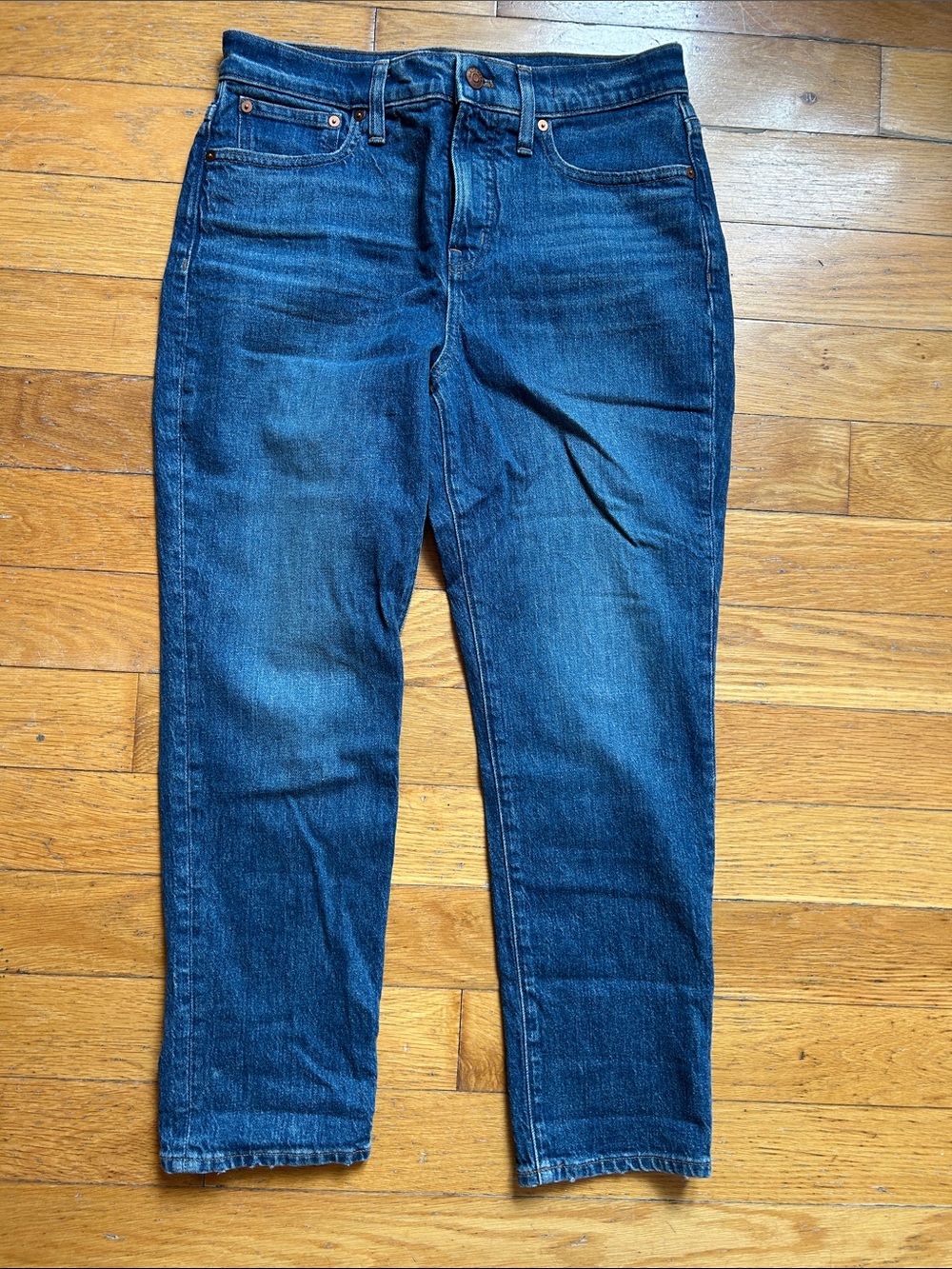 Madewell women’s petite 29p the perfect vintage Relaxed Indigo Blue Jeans